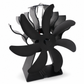 Heat Powered Fireplace Fan with 6 Trapezoidal Base and Thermometer