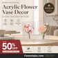 💐Buy 2 Get 1 Free🎁Nordic Transparent Acrylic Vase | Elegant Desktop Plant Holder & Home Decor | Modern Centerpiece for Living Room & Wedding Tables